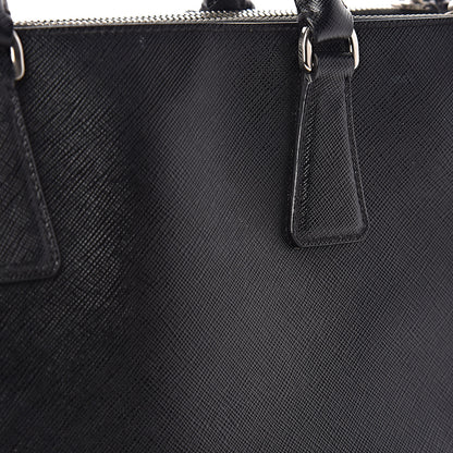 Prada Saffiano Small Galleria Double Zip Tote Black 7 of 16