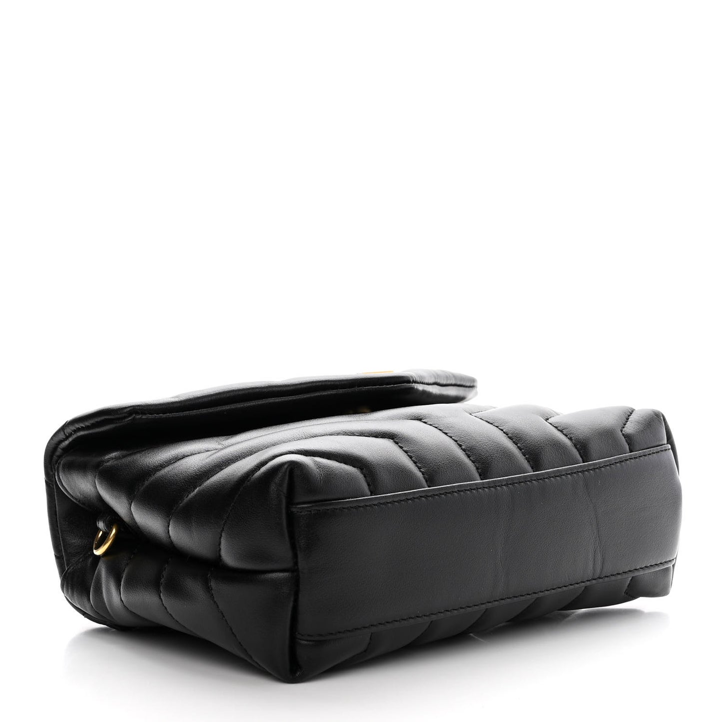 Calfskin Y Quilted Monogram Toy Loulou Crossbody Bag Black