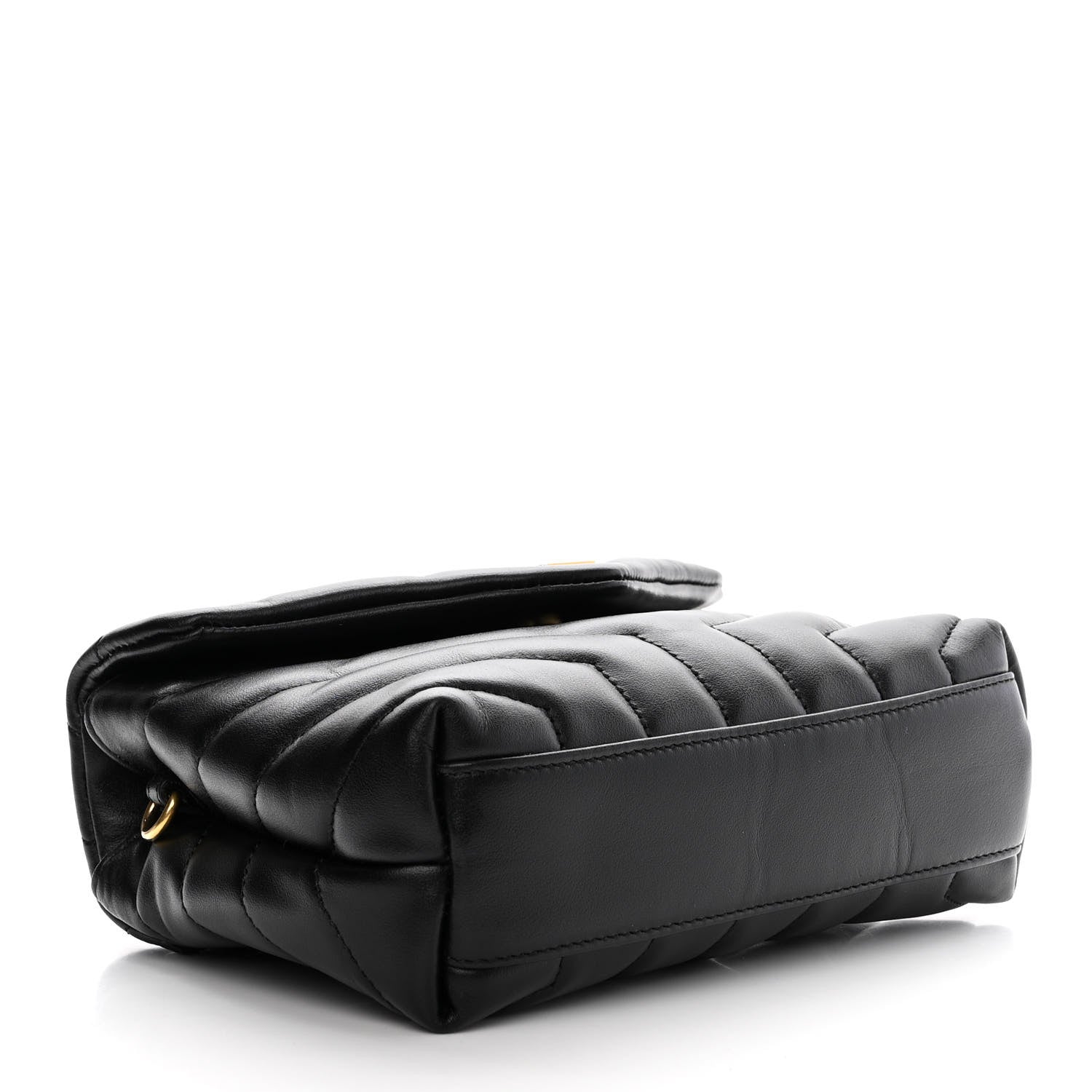 Saint Laurent Calfskin Y Quilted Monogram Toy Loulou Crossbody Bag Black 4 of 12
