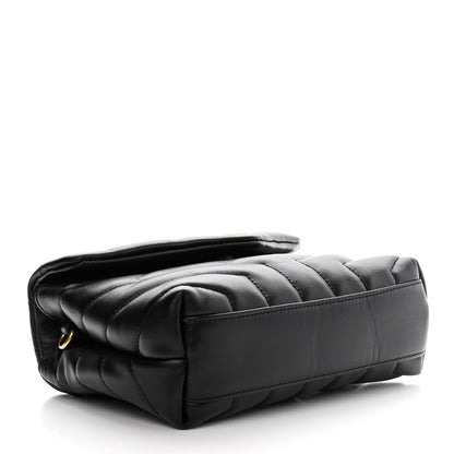 Saint Laurent Calfskin Y Quilted Monogram Toy Loulou Crossbody Bag Black 4 of 12