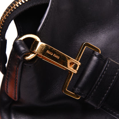 Miu Miu Soft Calf Cloud Hobo Black 10 of 13