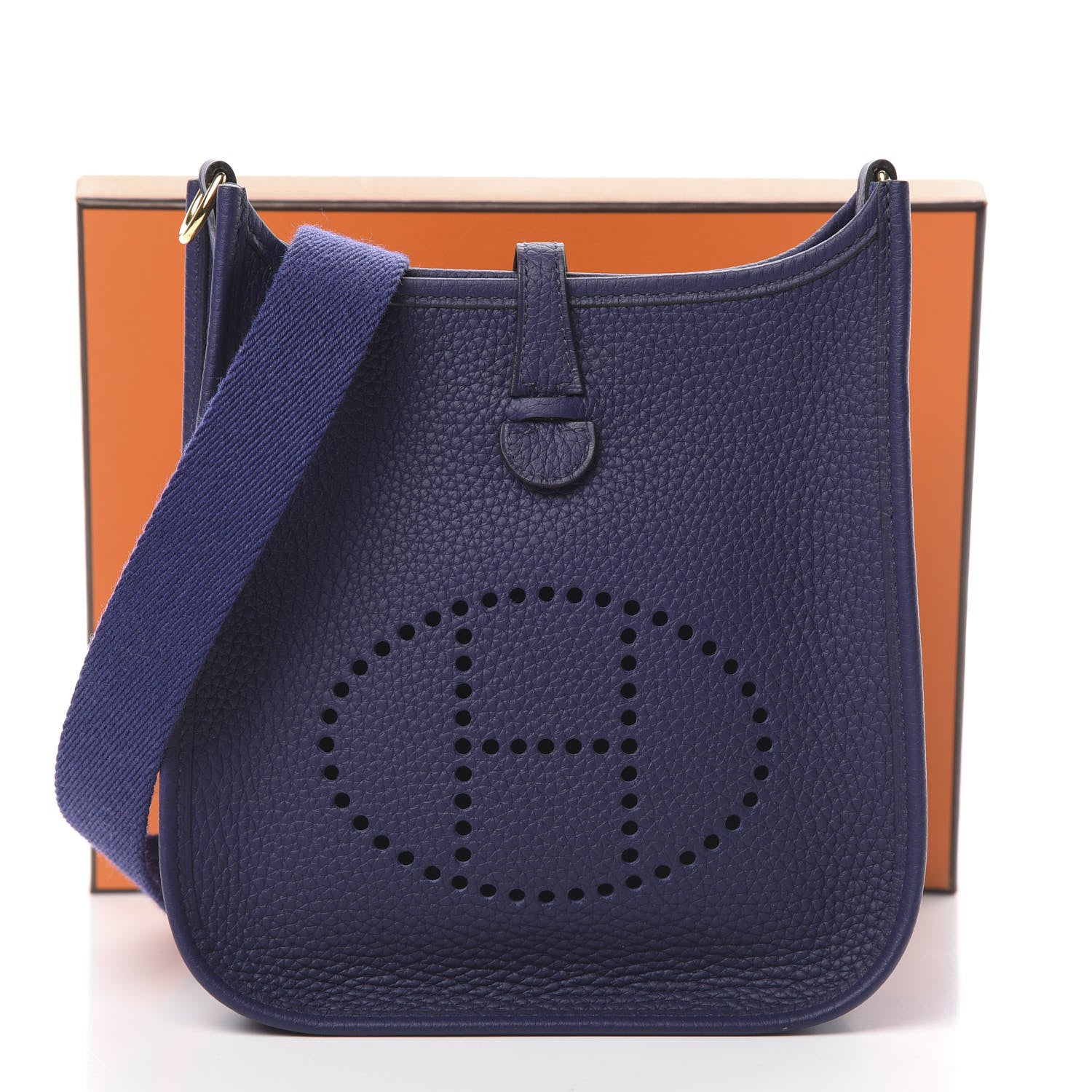 Hermes Taurillon Clemence Evelyne TPM Bleu Encre 11 of 11