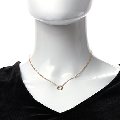 Cartier 18K Pink Yellow White Gold Trinity Double Chain Pendant Necklace 2 of 6