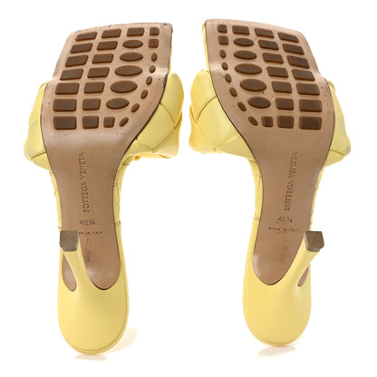 Bottega Veneta Nappa Maxi Intrecciato Lido 90mm Mule Sandals 40.5 Lemonade 5 of 10