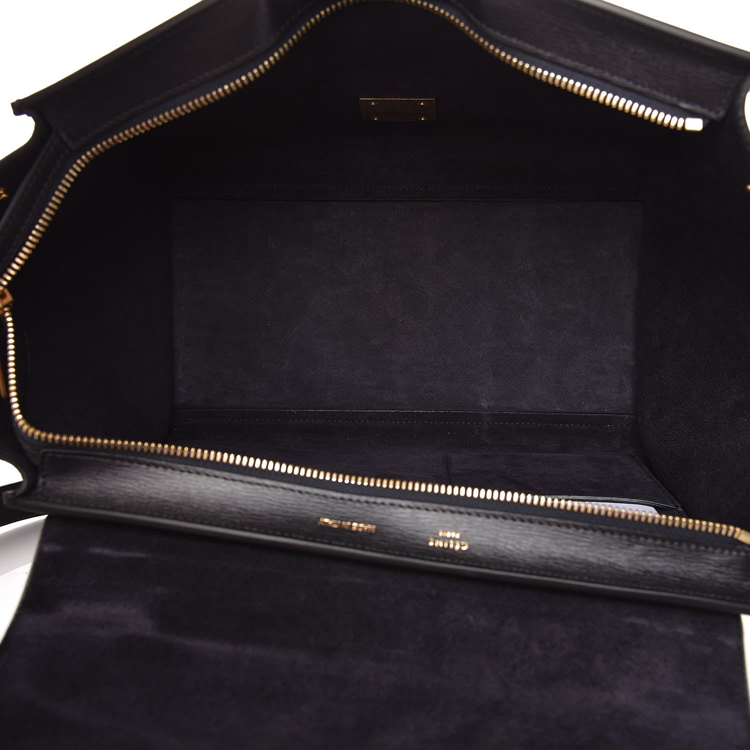 Celine Liege Calfskin Small Trapeze Black 5 of 8