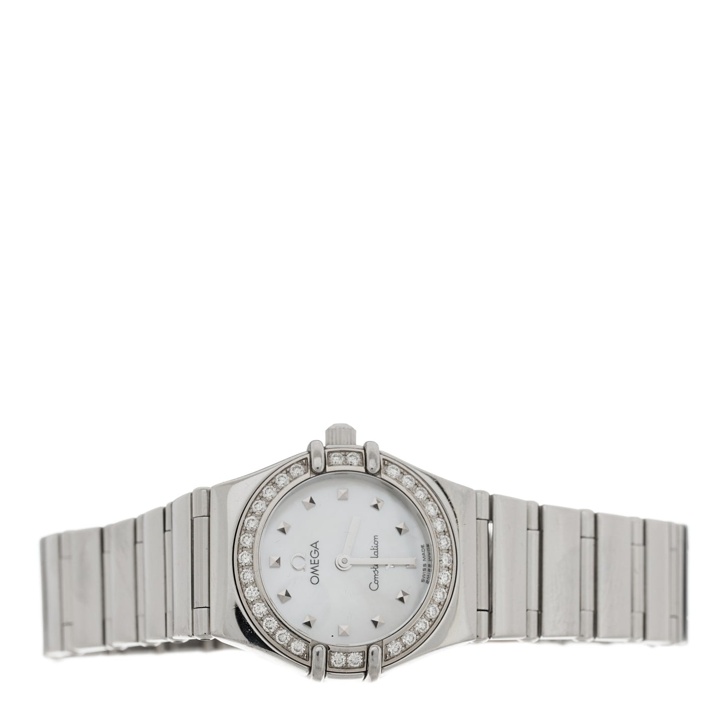 Stainless Steel Diamond Bezel Mother of Pearl 22mm Constellation My Choice Quartz Watch 1465.71.00