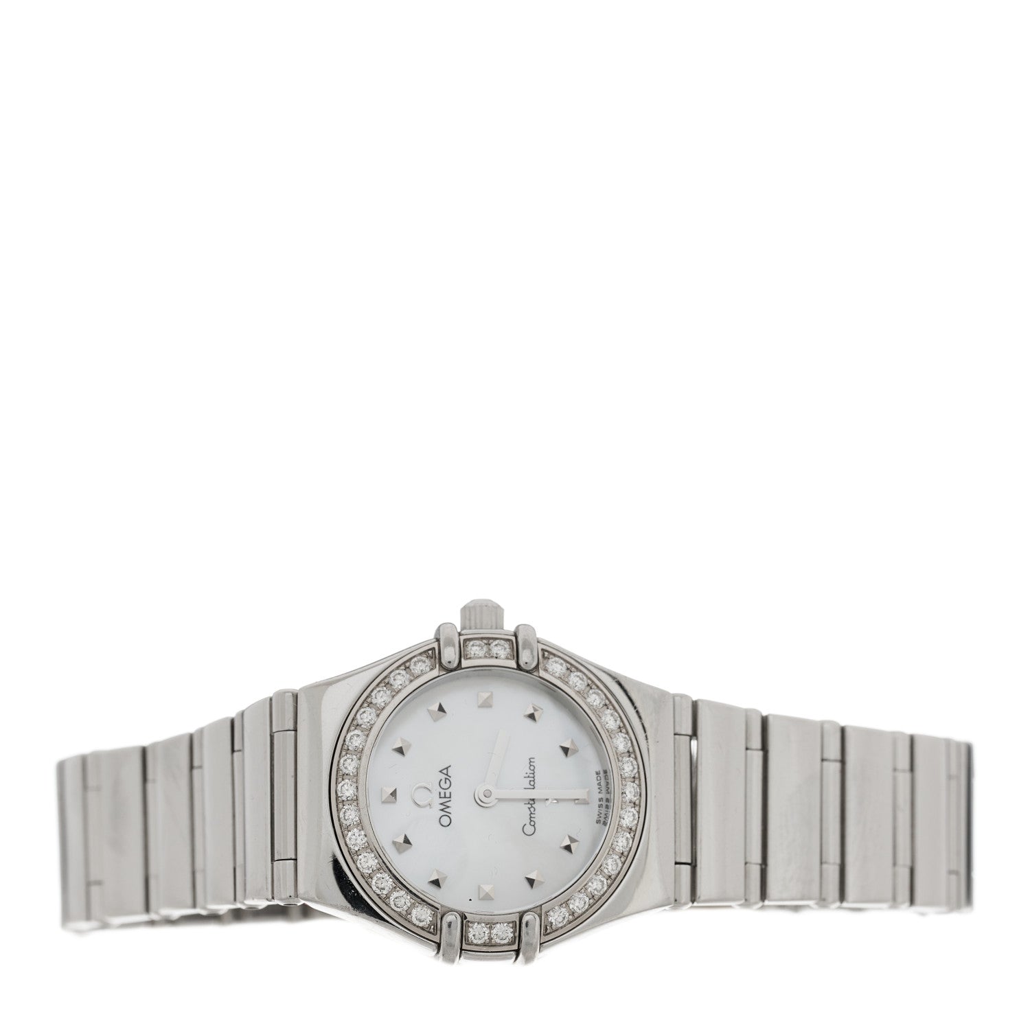 Omega Stainless Steel Diamond Bezel Mother of Pearl 22mm Constellation My Choice Quartz Watch 1465.71.00 2 of 5