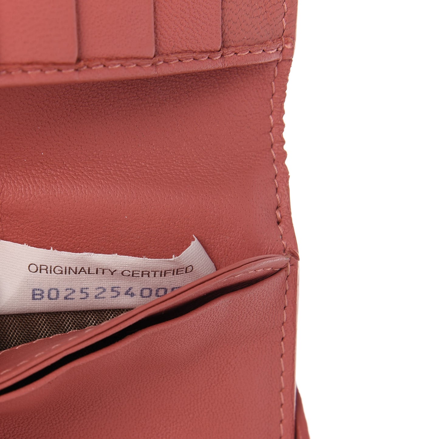 Nappa Intrecciato Continental Snap Wallet Corallo