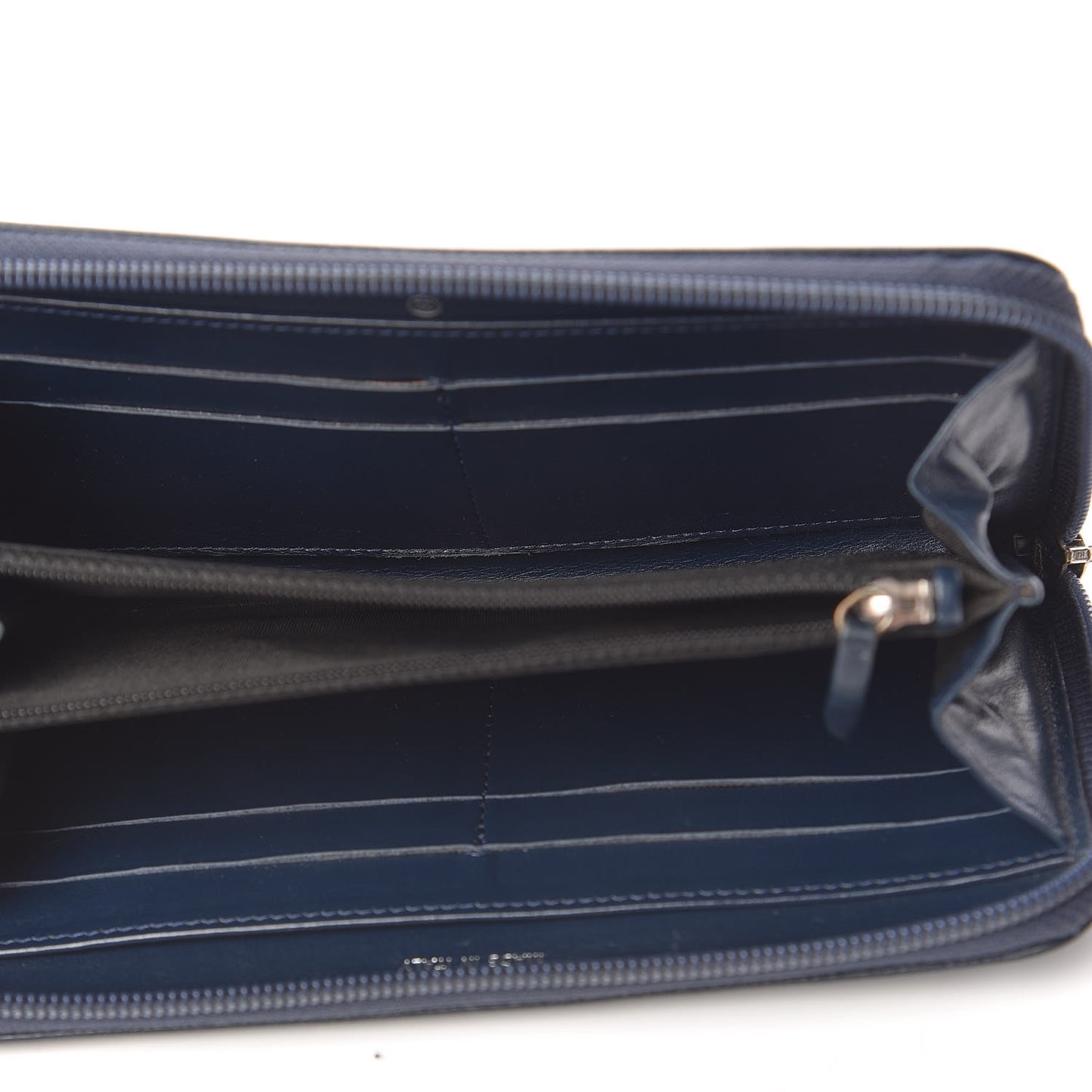 Caviar Large CC Timeless Zip Around Wallet Blue