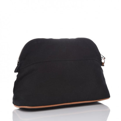 Hermes Cotton Canvas Bolide Travel Cosmetic Pouch Black 3 of 7