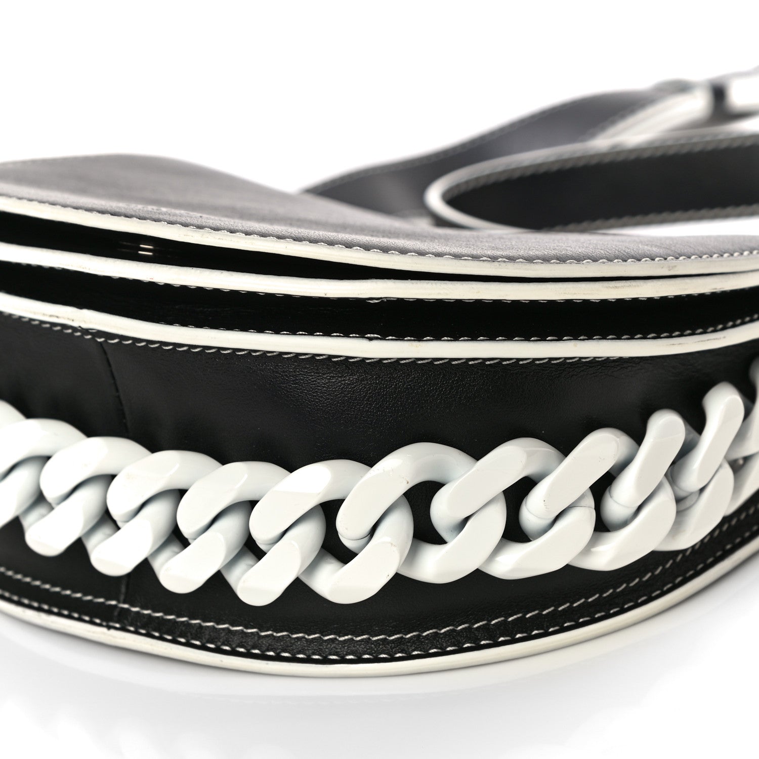 Givenchy Calfskin Mini Infinity Saddle Bag Black White 8 of 12