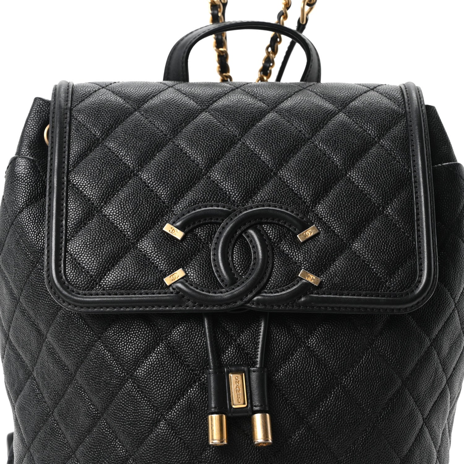 Chanel Caviar Quilted Filigree Backpack Black 7 of 9