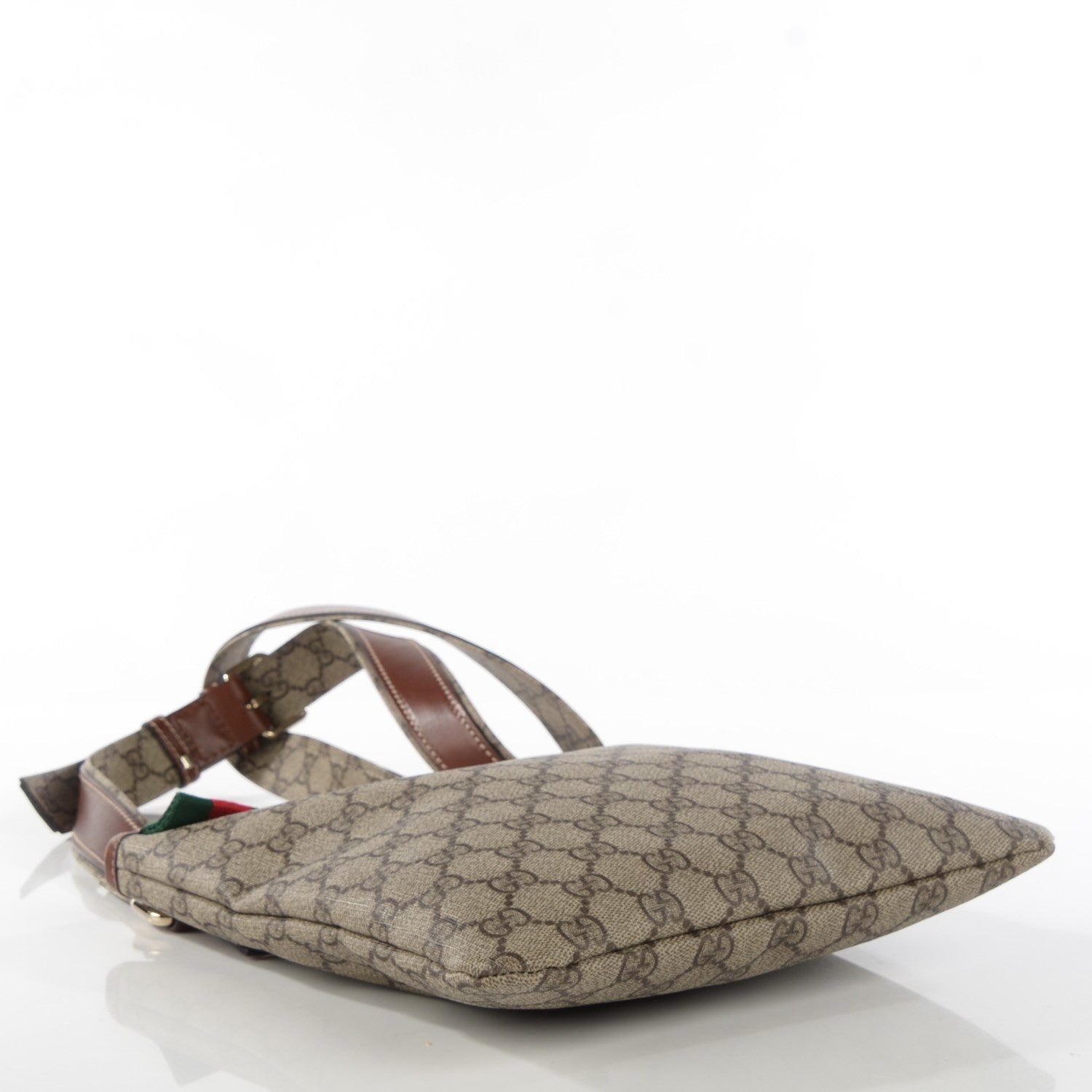 Gucci GG Plus Monogram Signature Web Loop Messenger Brown 4 of 7