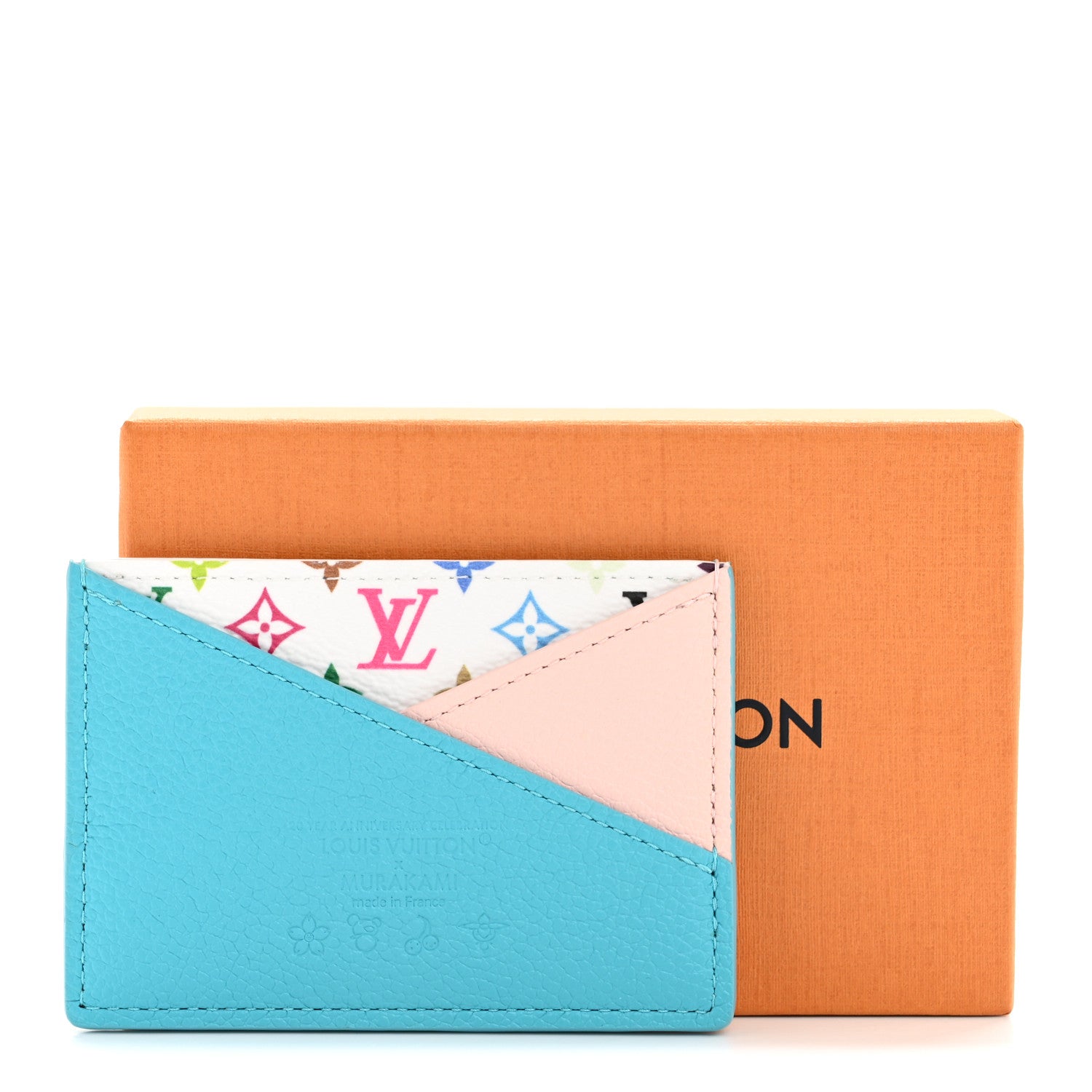 Louis Vuitton LV X TM Monogram Multicolor Criss-Cross Card Holder Kabira Blue Rose 15 of 16