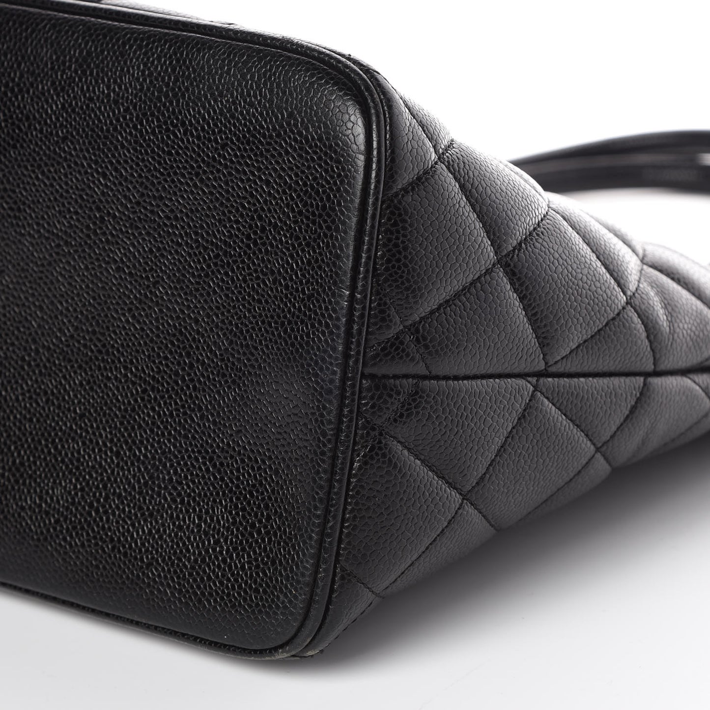 Caviar Quilted Medallion Tote Black