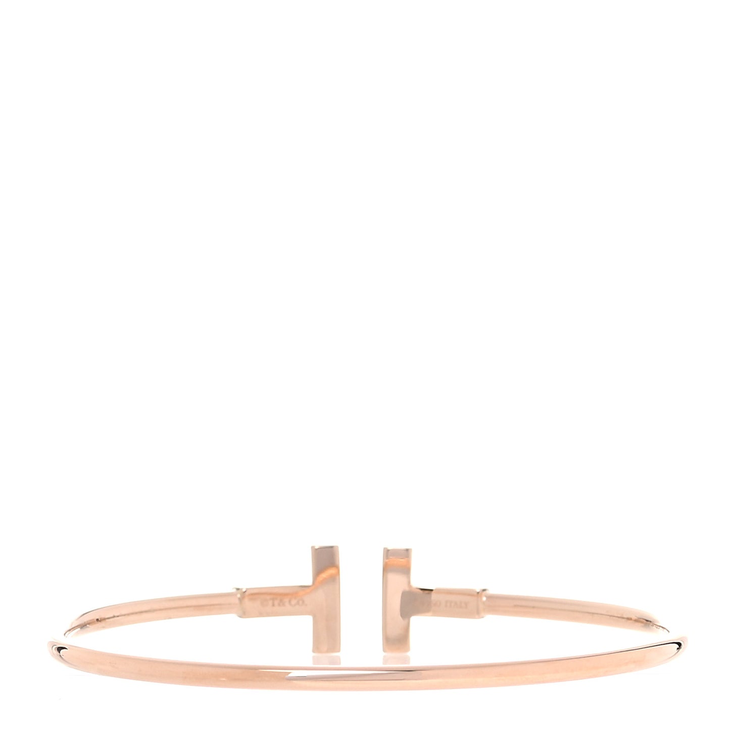 18K Rose Gold Diamond Mother of Pearl T Wire Bracelet