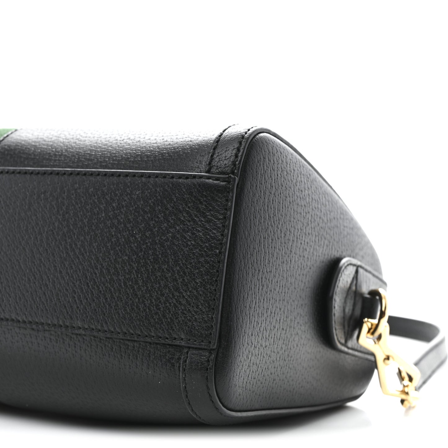 Textured Dollar Calfskin Web Medium Ophidia Boston Black