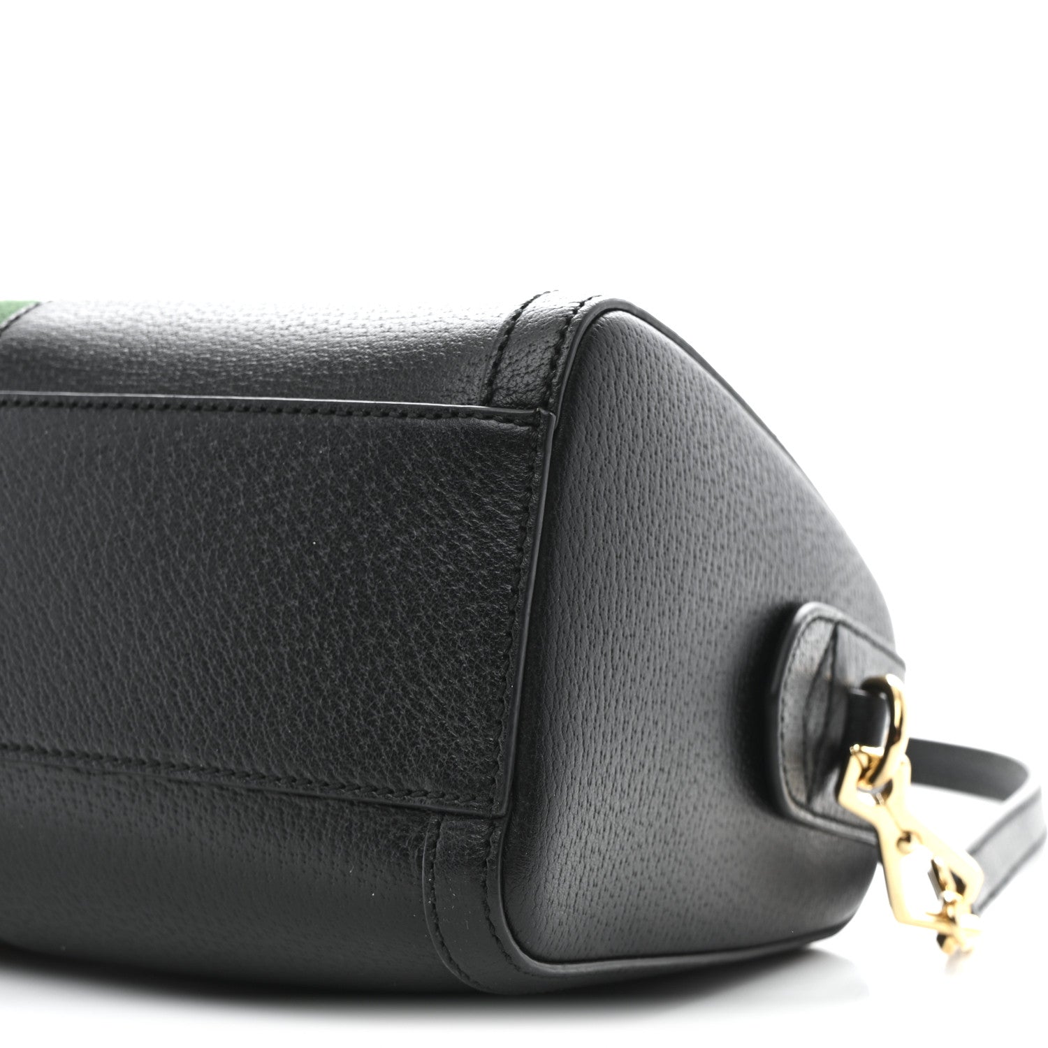 Gucci Textured Dollar Calfskin Web Medium Ophidia Boston Black 10 of 10