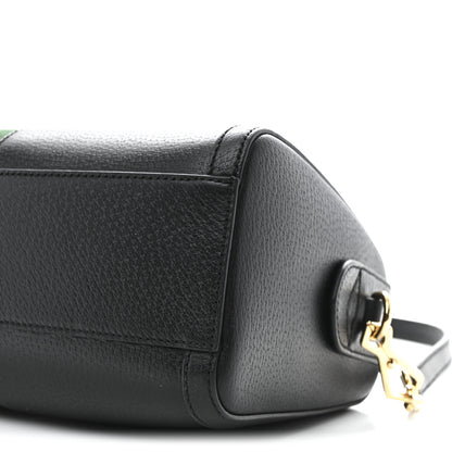 Gucci Textured Dollar Calfskin Web Medium Ophidia Boston Black 10 of 10