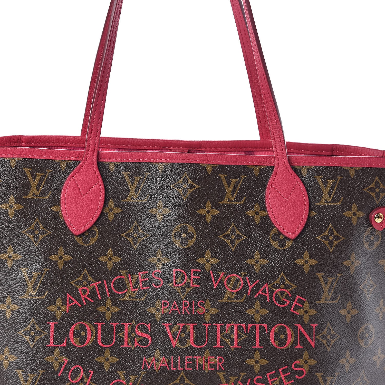 Louis Vuitton Monogram Articles de Voyage Ikat Neverfull MM Rose Indien 8 of 12