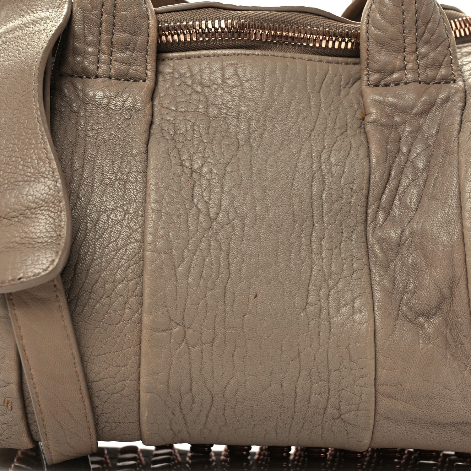 Alexander Wang Pebbled Lambskin Rockie Latte Rose Gold Hardware 7 of 14
