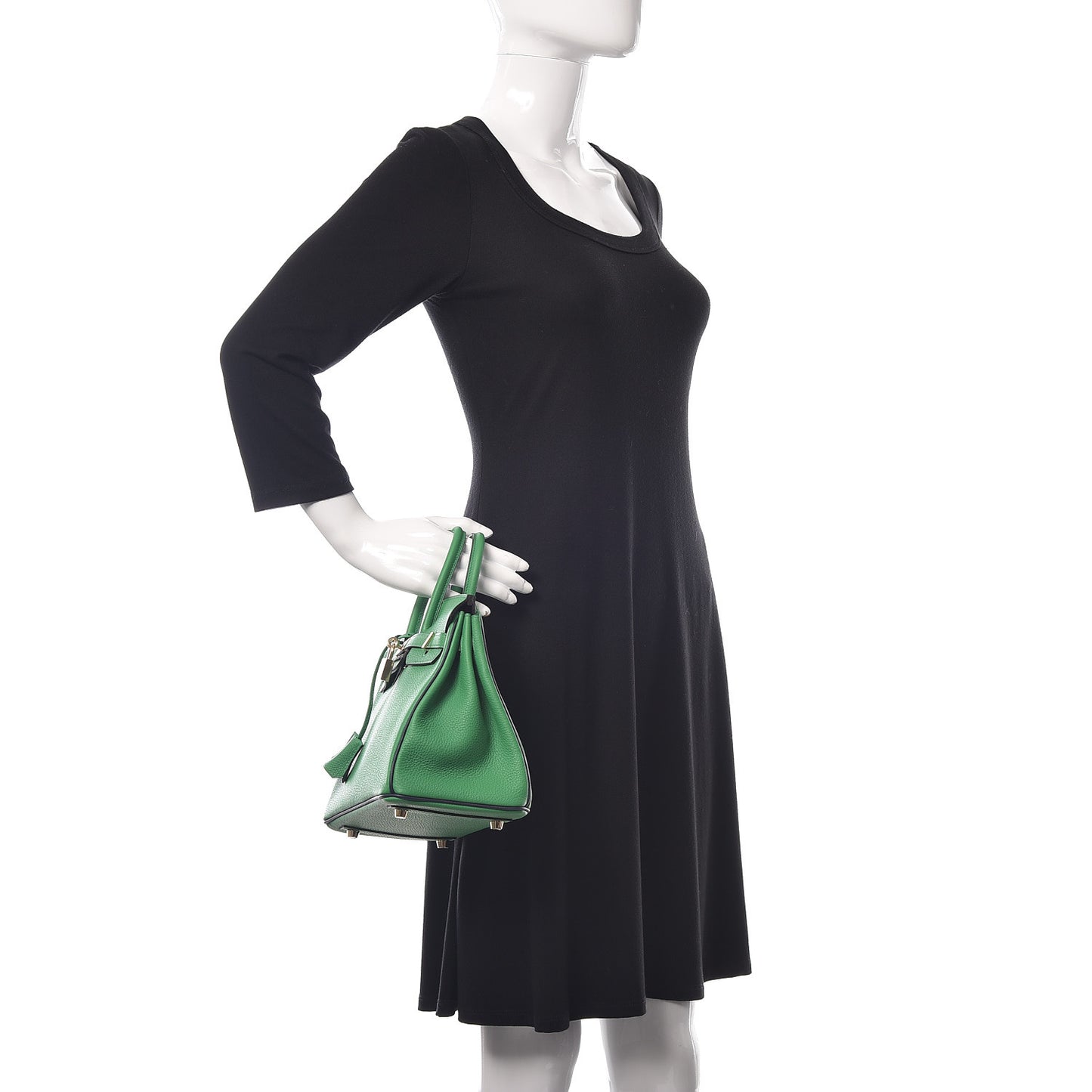 Togo Bi Color Horseshoe Birkin 25 Bambou Bleu Nuit