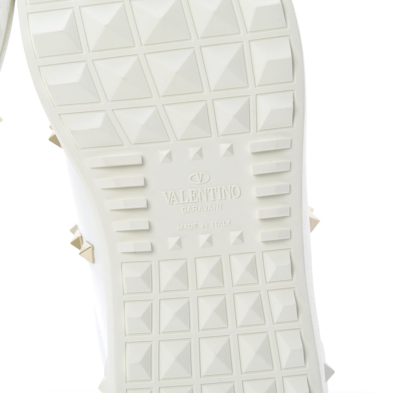Valentino Garavani Calfskin Mens Rockstud Untitled Open Sneakers 43 White 6 of 10