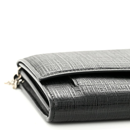 Alexander McQueen Calfskin Skull Wallet on Chain Black 8 of 9
