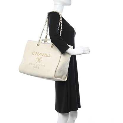 Chanel Lurex Boucle Medium Deauville Tote White 2 of 10