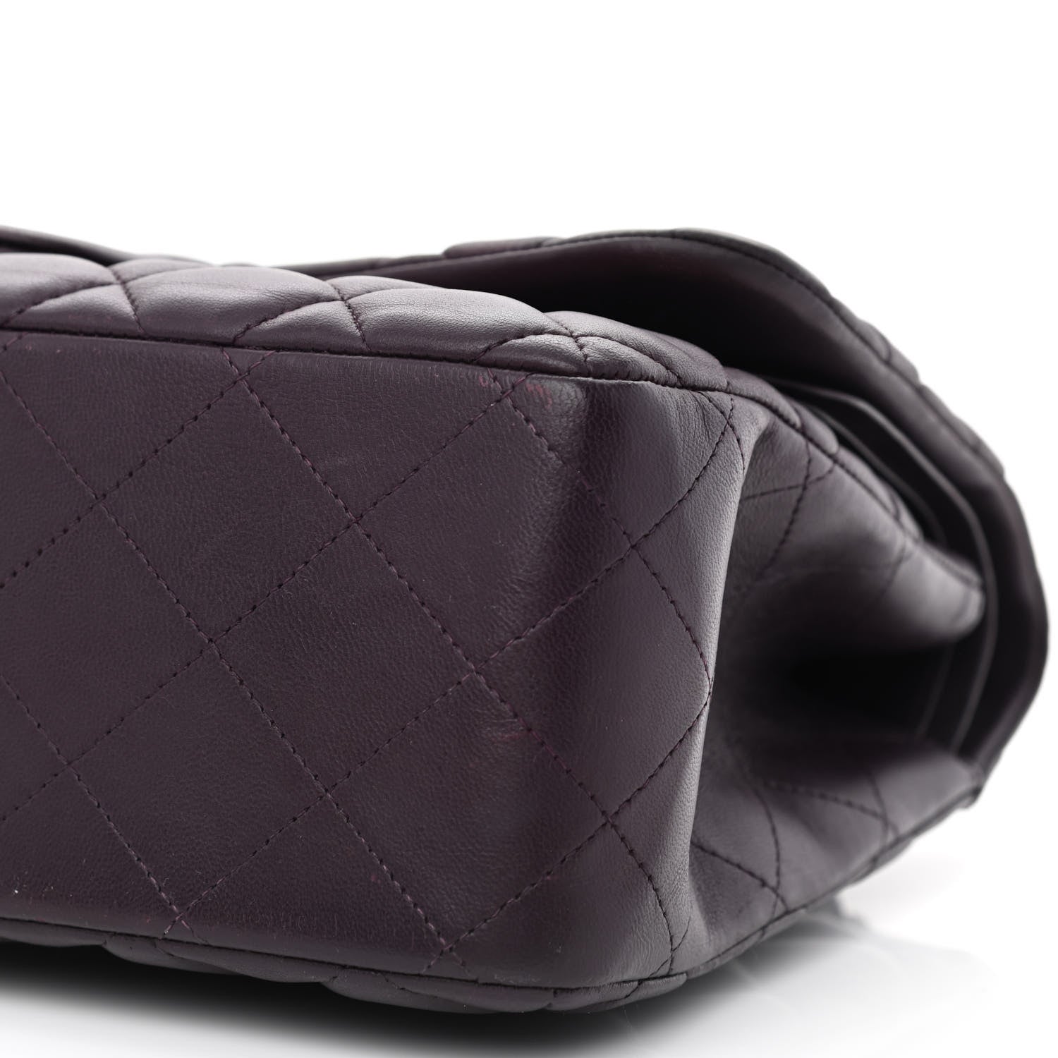 Chanel Lambskin Quilted Jumbo Double Flap Purple 12 of 16