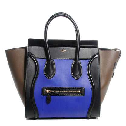 Celine Smooth Calfskin Mini Tri-Color Luggage Indigo 1 of 8