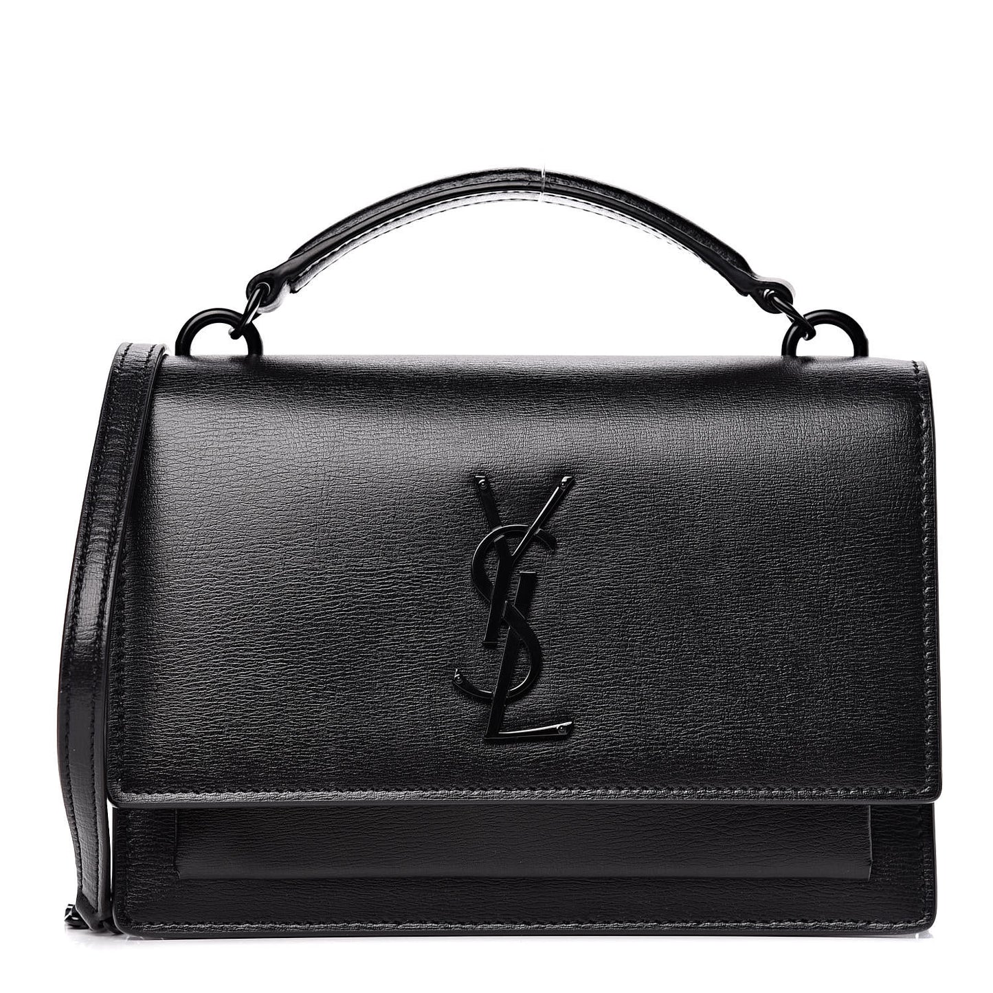 Calfskin Monogram Sunset Chain Wallet Black