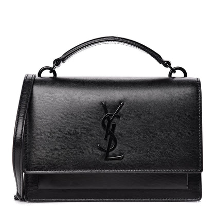 Saint Laurent Calfskin Monogram Sunset Chain Wallet Black 1 of 8