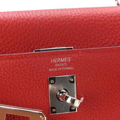 Hermes Togo Kelly Retourne 25 Rouge Radieux 5 of 10