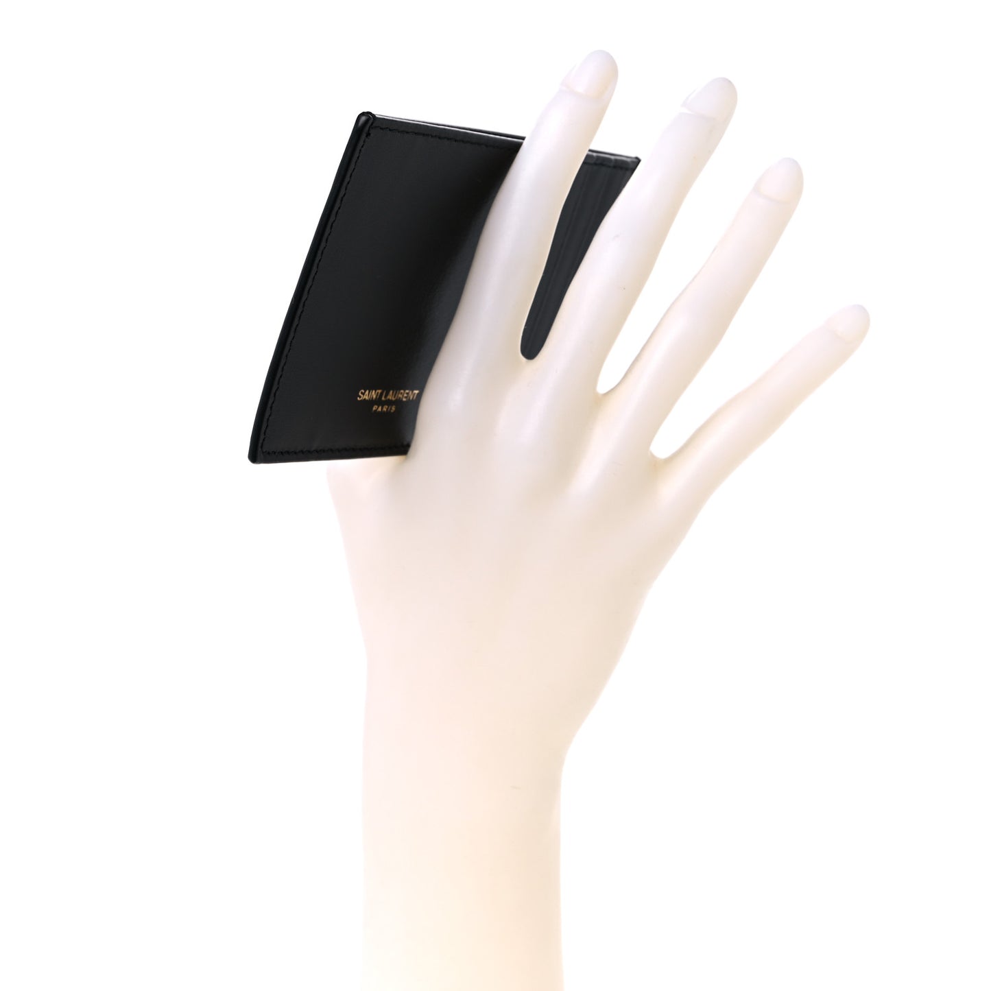 Smooth Calfskin Uptown Card Holder Black