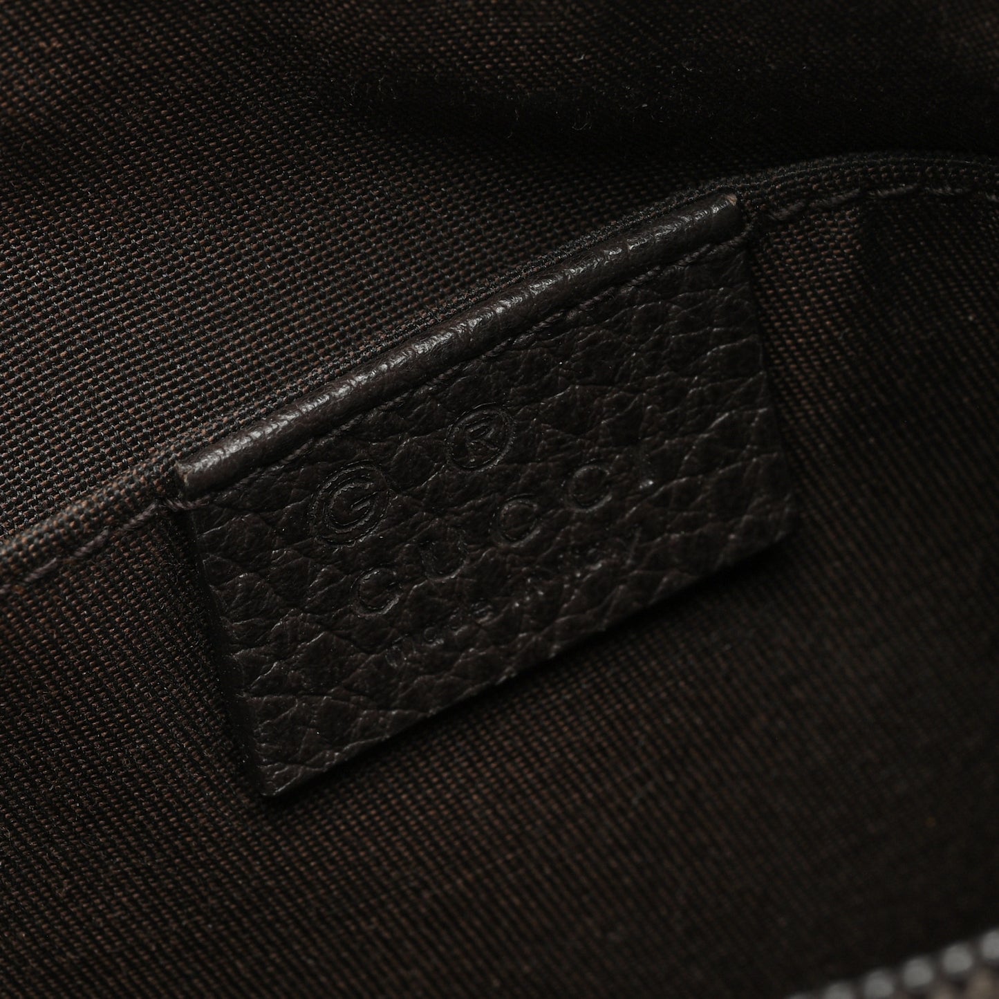 Crystal Monogram Small Flat Messenger Bag Dark Brown
