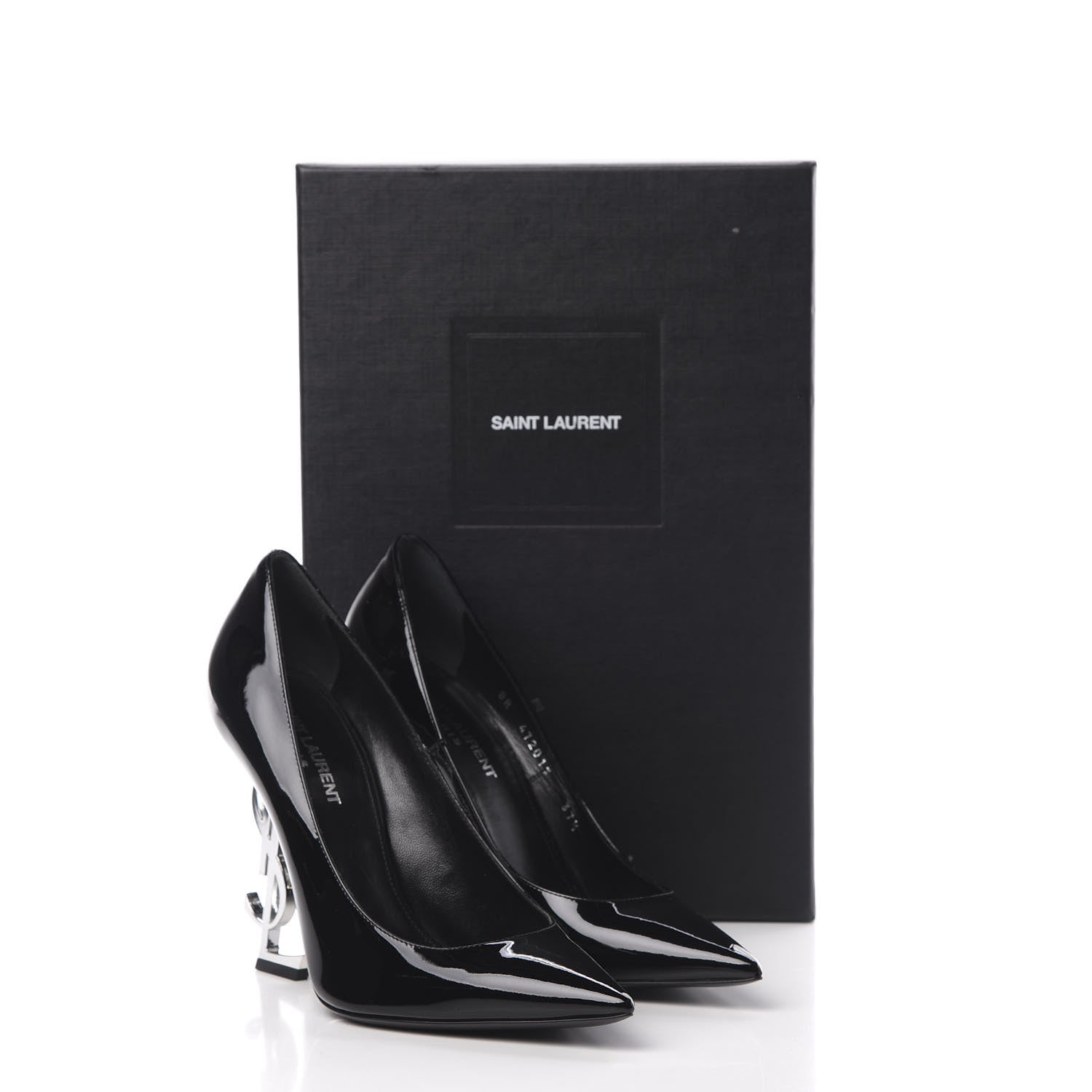 Saint Laurent Patent Opyum 110 Pumps 37.5 Black SIlver 10 of 10