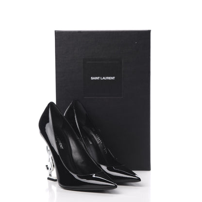 Saint Laurent Patent Opyum 110 Pumps 37.5 Black SIlver 10 of 10