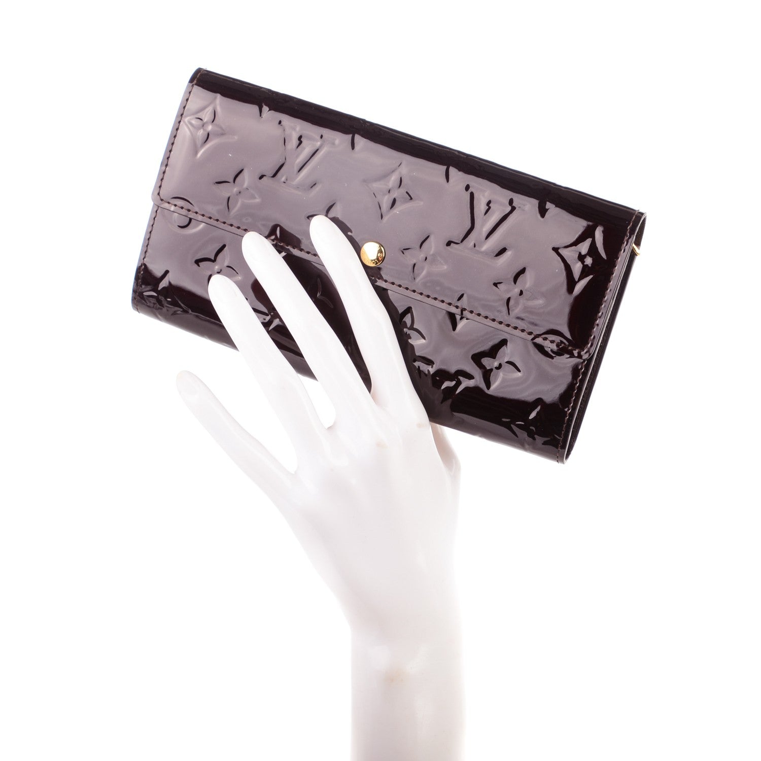 Louis Vuitton Vernis Sarah Wallet Amarante 2 of 8