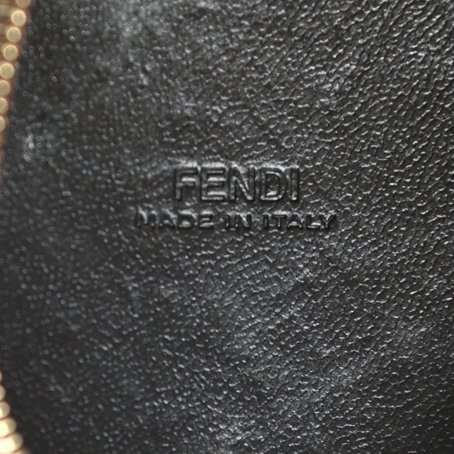 Calfskin FF 1974 Embossed Help Bag Maya Black