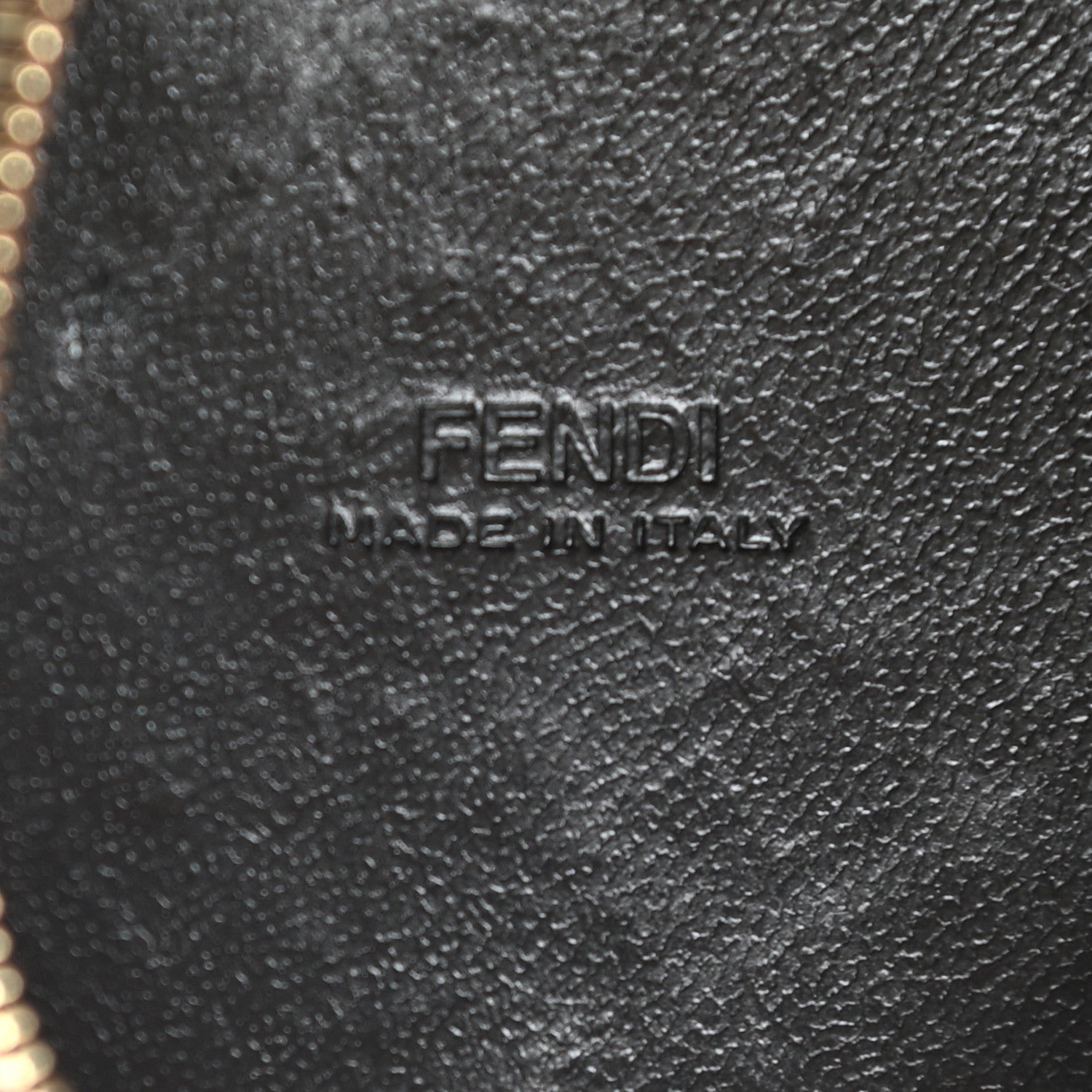 Fendi Calfskin FF 1974 Embossed Help Bag Maya Black 12 of 17