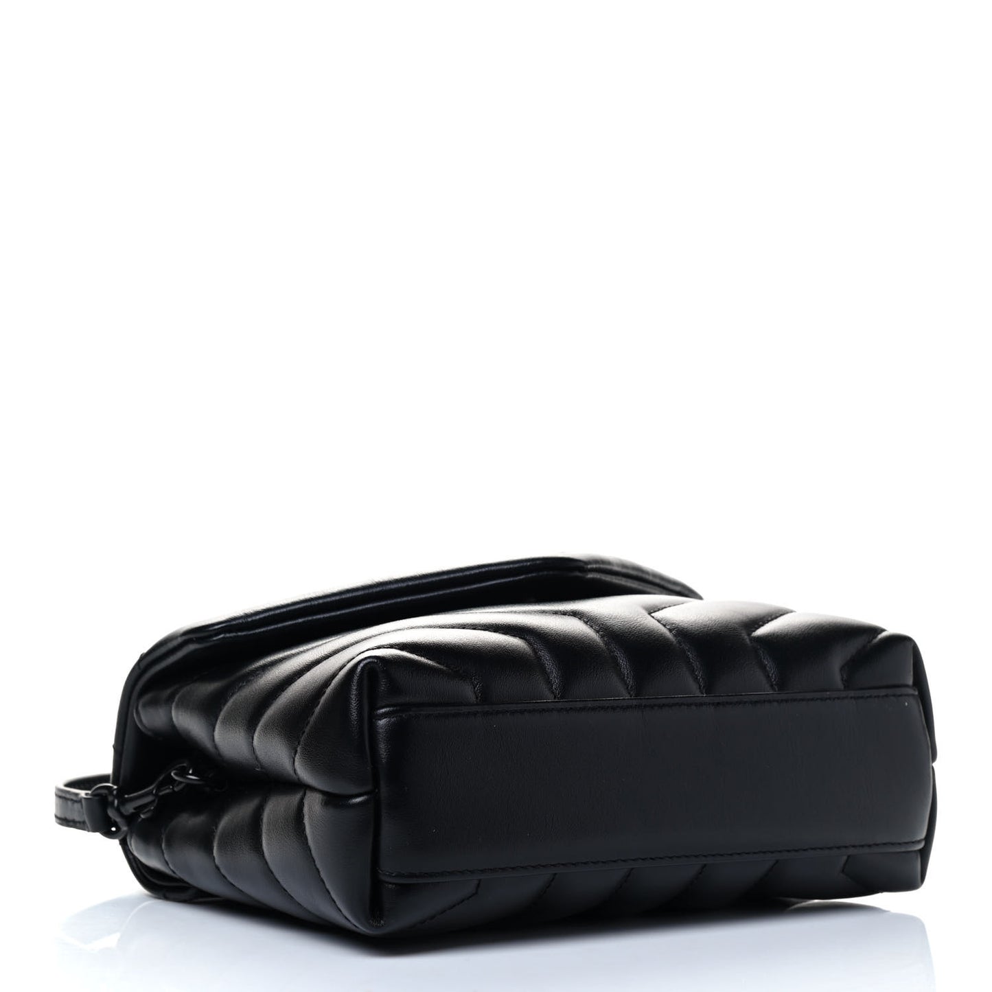 Calfskin Y Quilted Monogram Toy Loulou Crossbody Bag Black