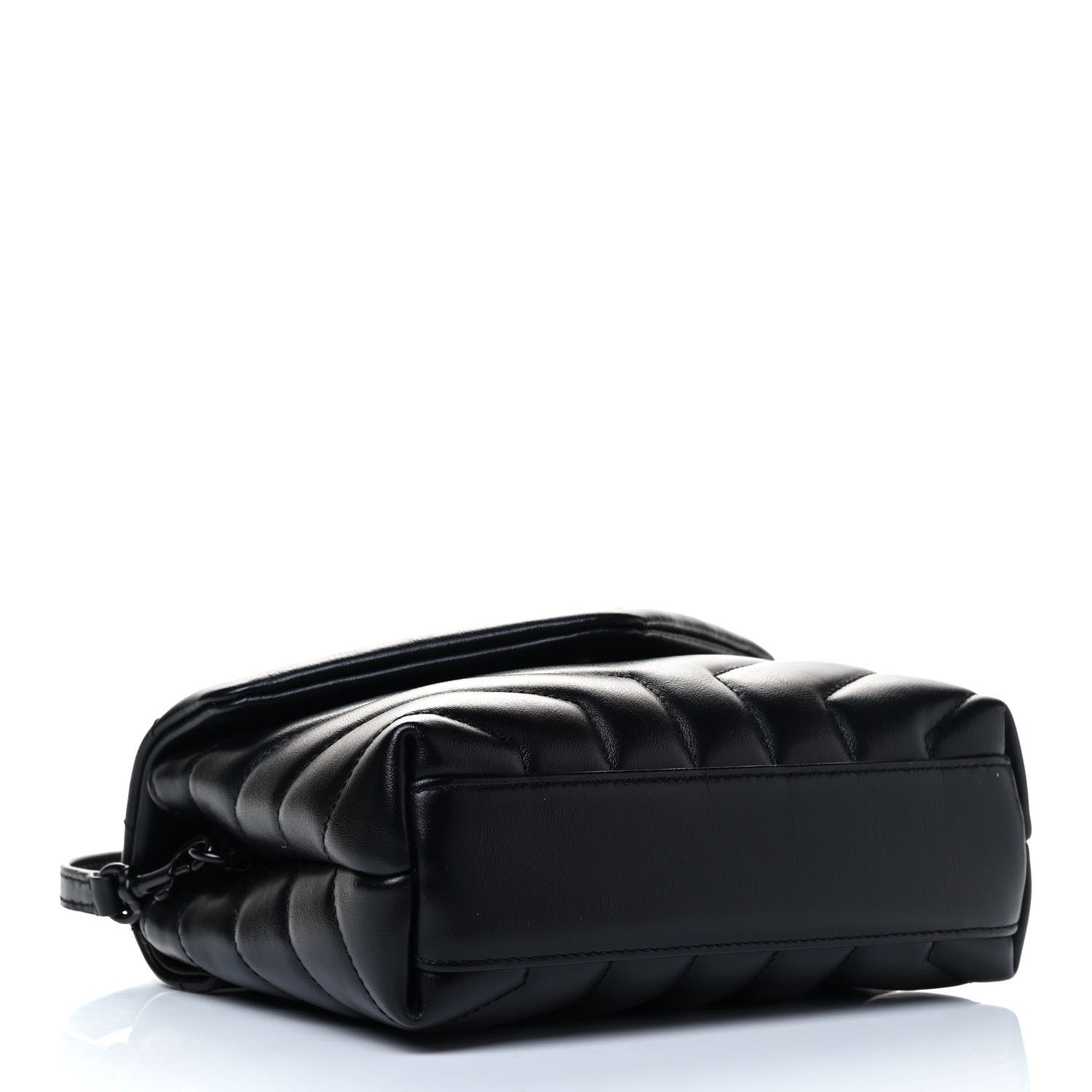 Saint Laurent Calfskin Y Quilted Monogram Toy Loulou Crossbody Bag Black 3 of 4