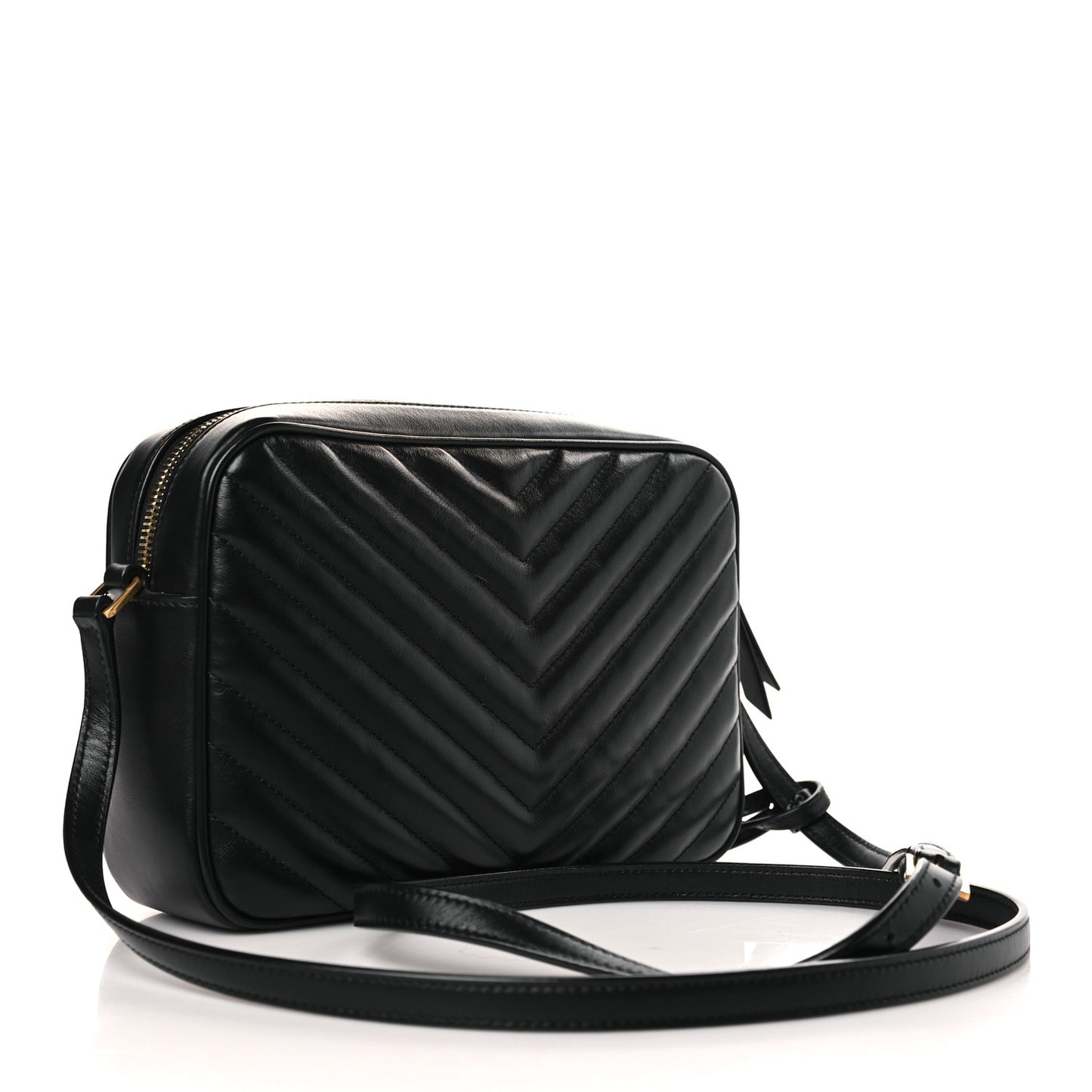 Calfskin Matelasse Monogram Lou Camera Bag Black