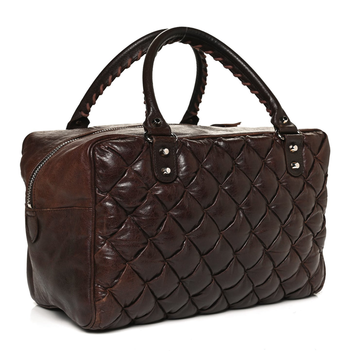 Chevre Quilted Matelasse MM Sienna