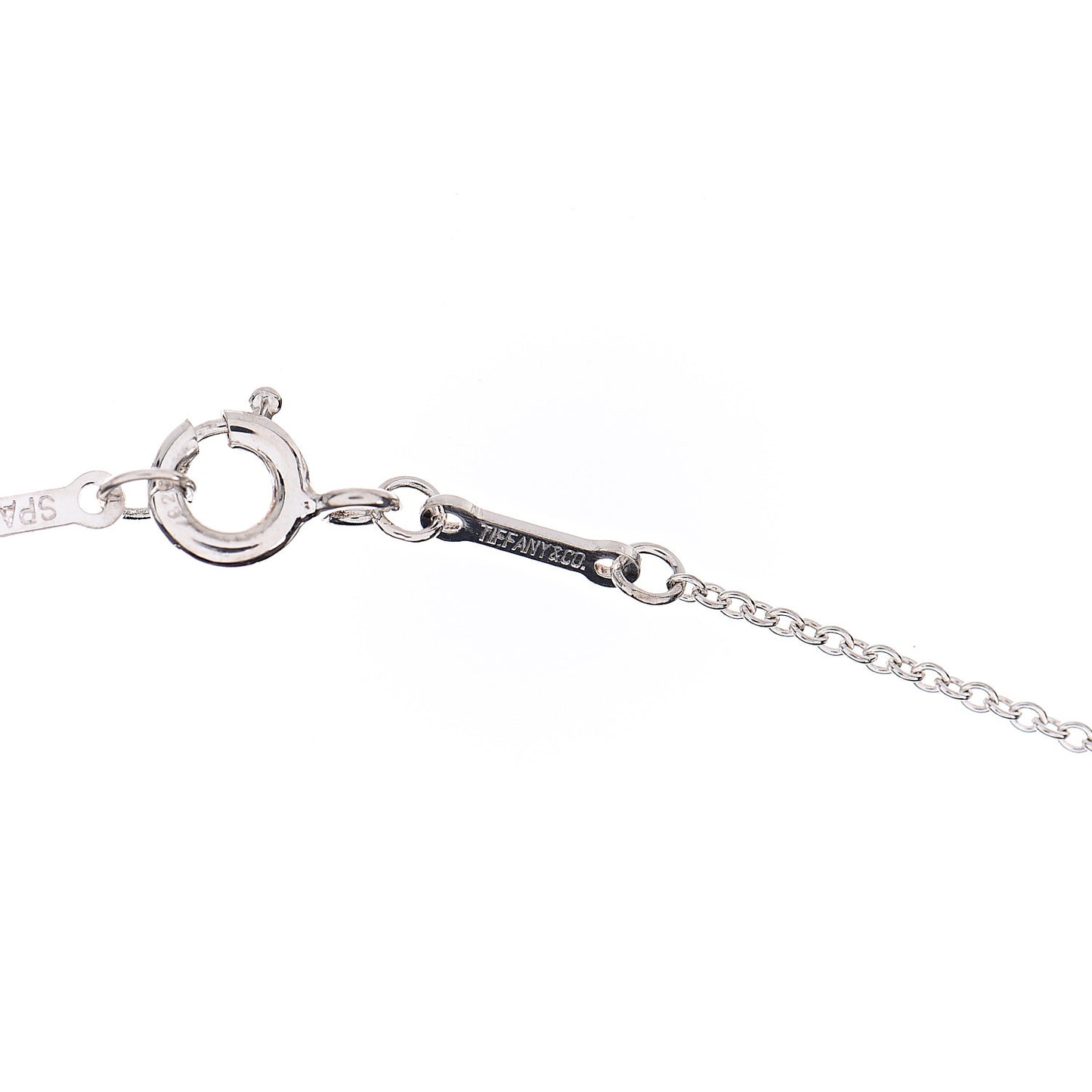 Sterling Silver 16mm Elsa Peretti Open Heart Pendant Necklace