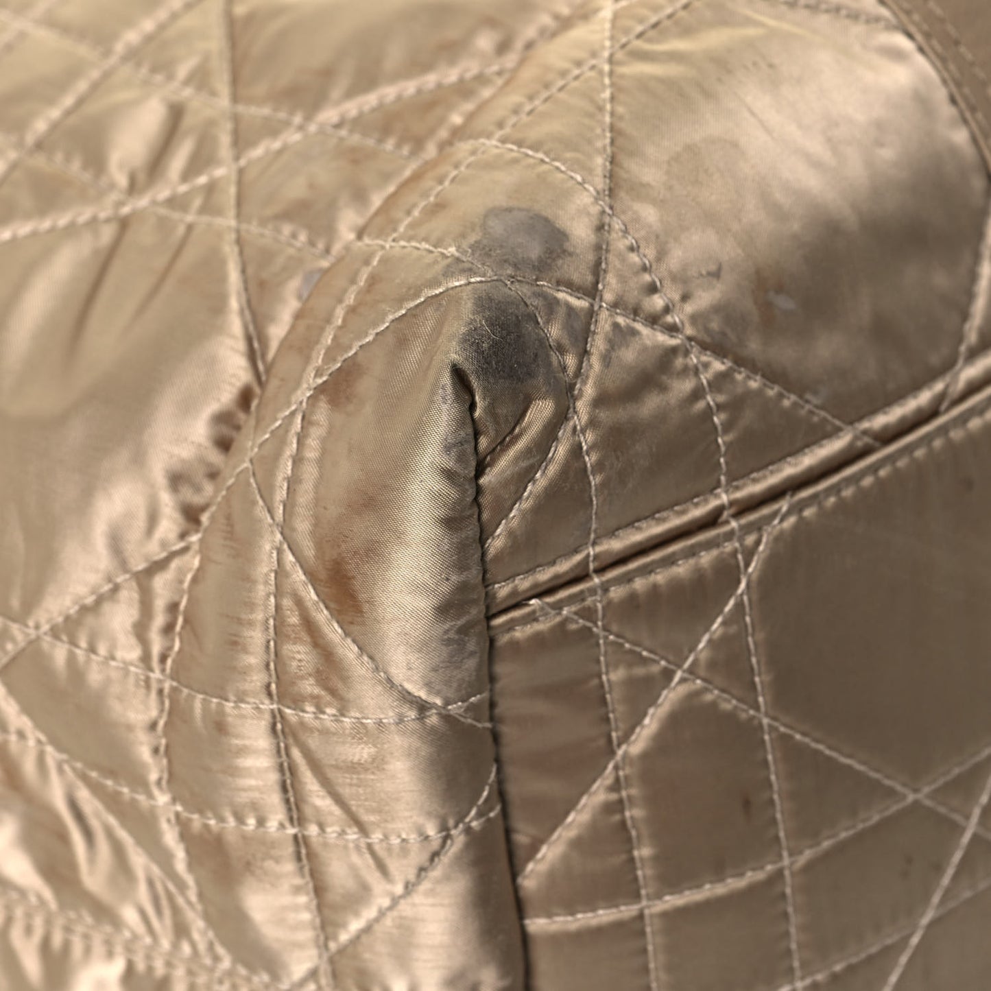 Nylon Cannage Shoulder Bag Beige