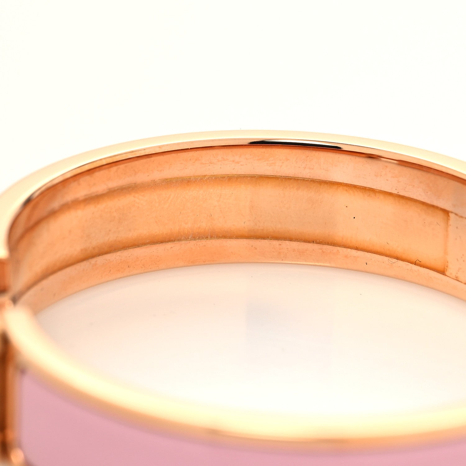 Hermes Enamel Narrow Clic Clac H Bracelet GM Bois De Rose 6 of 6