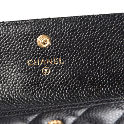 Chanel Caviar Quilted Flap Card Holder Black 5 of 9