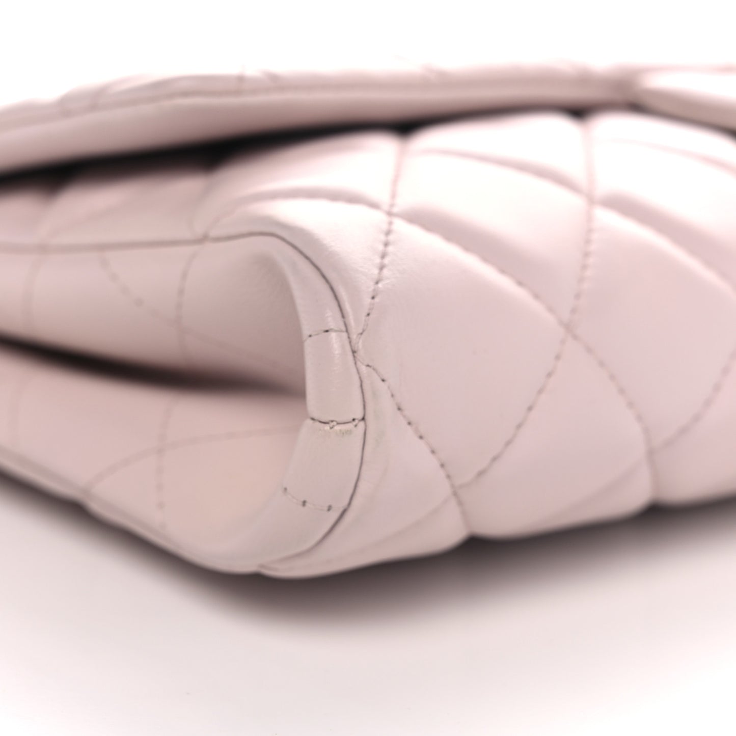 Lambskin Quilted Clutch with Chain Flap Light Pink